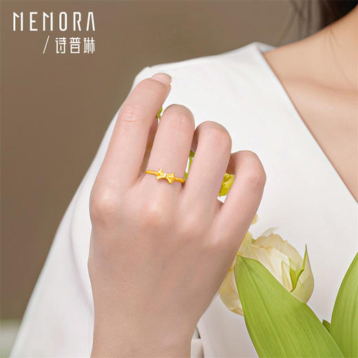 【新品首发】淑女蝴蝶结黄金戒指 在逃公主足金活口戒指女士礼物【按克计价黄金1】MEMORA诗普琳GR008124 商品图2