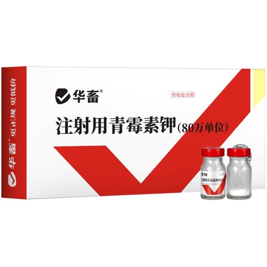 华畜兽药80万单位青霉素钾注射用猪牛羊猫狗鸡鸭抗菌消炎混合感染 商品图5