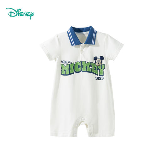 【米奇绅士风哈衣】迪士尼2025夏季新款男童亲肤短袖连体衣亲肤舒适爬服 商品图3