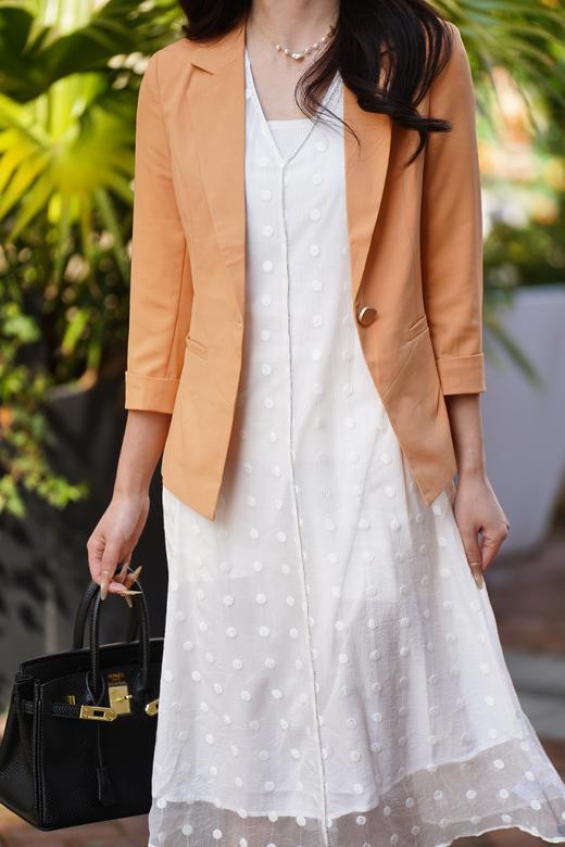 XL1XXL1臣禾	【刺绣真丝裙】  V领中长款连衣裙	JZ251020138 商品图7