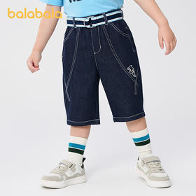 巴拉巴拉童装儿童中裤男童牛仔裤宽松2025夏新款卡通
