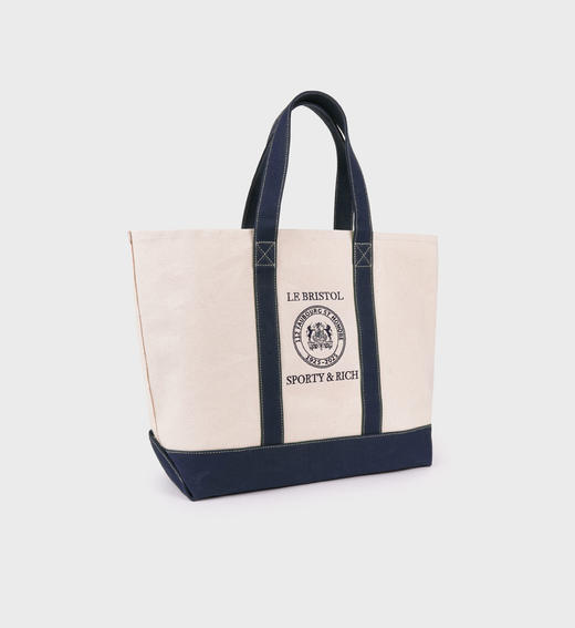 Sporty & Rich - Crest Seal Tote Bag - Natural - 女装 - 包包 - 米色 商品图1