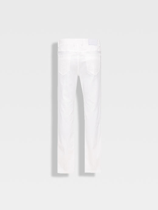 callisto白色弹力棉混纺牛仔裤 商品图1