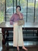 巴黎漫步 | 立裁灯笼袖精致通勤衬衫 茄子紫 商品缩略图1