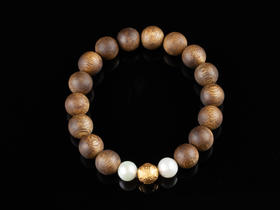 XY0121沉香18K金珍珠手串