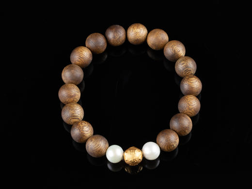 XY0121沉香18K金珍珠手串 商品图0