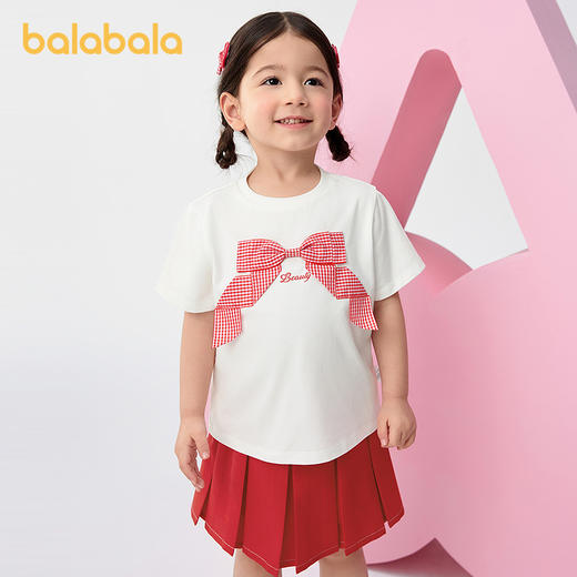 巴拉巴拉童装儿童t恤女童短袖上衣速干凉感2025夏装 商品图2