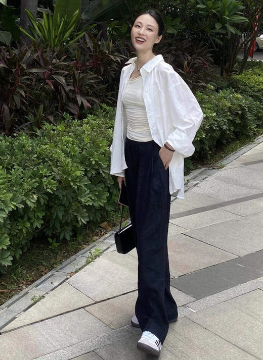 312-8 纯圆正 新配色 SEED亚麻阔腿长裤  很快会断码 我穿12码宽松效果 商品图5