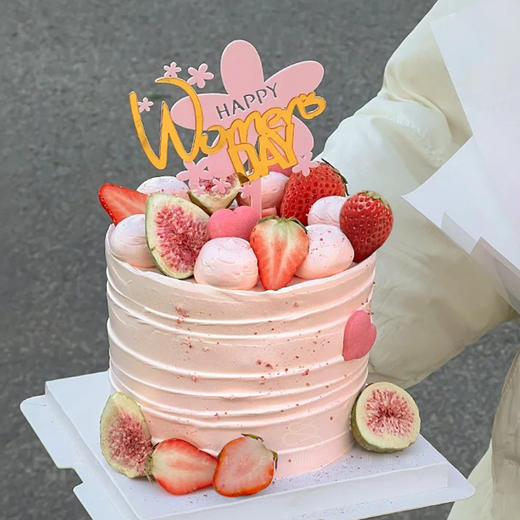 【花漾莓果】梦幻柔美的色调送女神-水果夹心生日蛋糕 商品图0