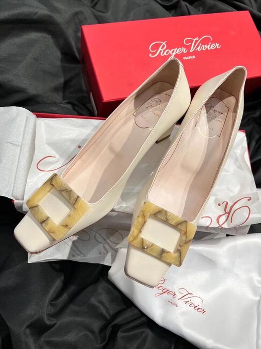 RV新款方扣高跟鞋，进口胎牛皮更显高级（JS） 商品图6