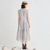 谜底连衣裙无袖女2025夏新品复古风通勤修身西装背心裙252ML0562 商品缩略图2