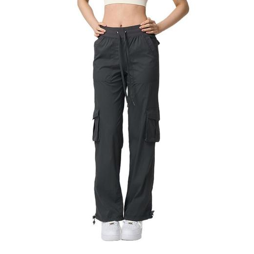 【路路精选】新款速干宽松显瘦户外跑步运动裤轻薄透气休闲工装裤裤脚可调节女 商品图4