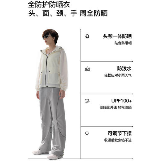 【多巴胺防晒战士】官网599！晴雨两穿原纱防晒衣 防风防水UPF50防紫外线宽松轻薄凉皮外套工装风上衣 商品图5