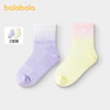 巴拉巴拉女童袜子儿童网眼袜夏季薄款吸湿排汗两双装 商品缩略图0