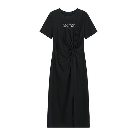 NEELLY纳俪商场同款夏季新款简约时尚T恤感长裙女收腰显瘦连衣裙N25041Y01028 商品图3