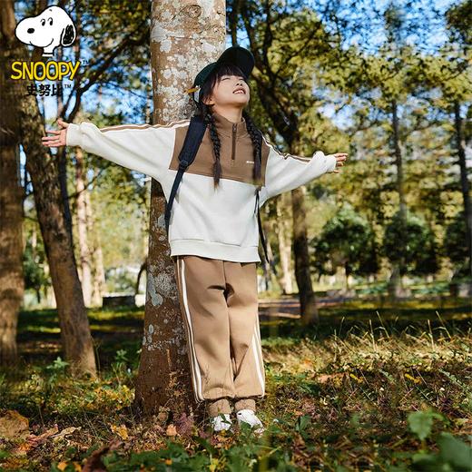 【推荐】史努比儿童卫衣套装2024春秋新款女童运动童装休闲裤子两件套SZZC112 商品图1