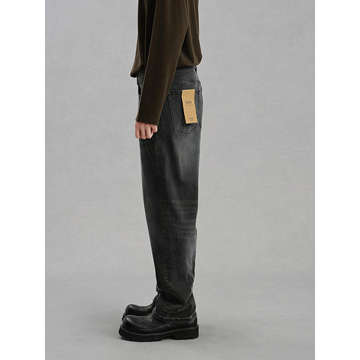 GXG男装 黑灰色直筒牛仔裤通勤男长裤 热卖牛仔裤G24X054058 商品图2