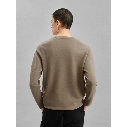 GXG男装 卡其色低领毛衫打底衫针织衫 24年冬G24X204022 商品图3