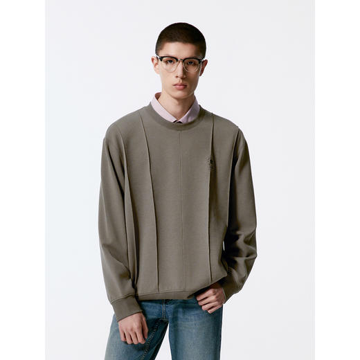 GXG男装 多色基础时尚简约圆领卫衣男士简约休闲好搭 秋季热卖G24X313012 商品图3