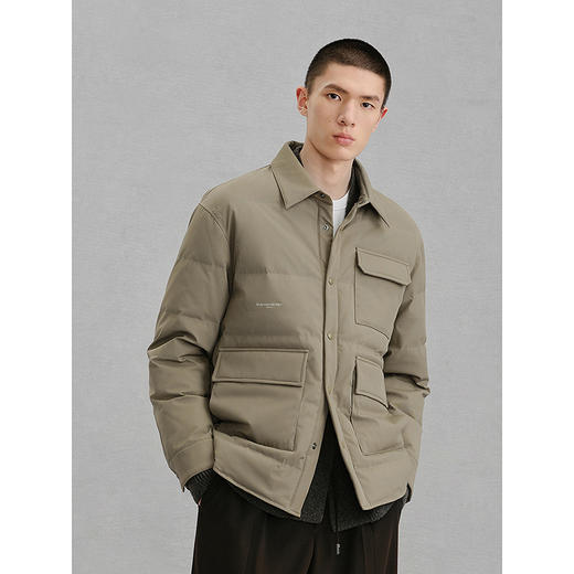 GXG男装 工装衬衫式轻薄羽绒服男通勤24冬热卖G24XY24058 商品图2