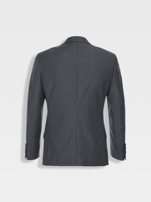 callisto星河灰单排扣戗驳领绵羊毛混纺西服 商品图1