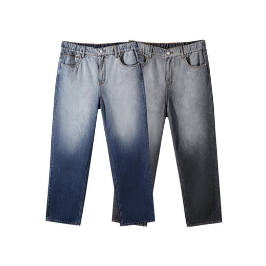 GXG男装 双色渐变牛仔裤宽松阔腿长裤  秋G24X053041 商品图4