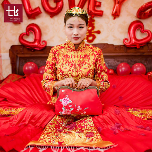 TL-0698民族风手提丝绸刺绣包斜跨两用手工刺绣包民族风晚会手提包 商品图3