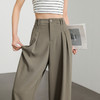 西遇垂坠感阔腿裤女夏季新款西装裤宽松慵懒风高腰休闲裤D0050521 商品缩略图2