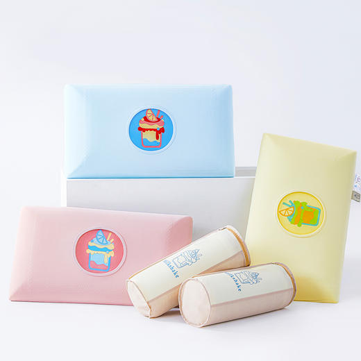 自然醒奶昔凉感凝胶记忆棉枕夏季凉爽护颈椎助睡眠专用慢回弹成人家用整头天然防螨枕XK 商品图0