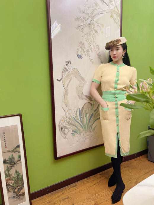 纯露节¥999送·小众定制线·Ch*el秀款明黄针织套装 商品图12