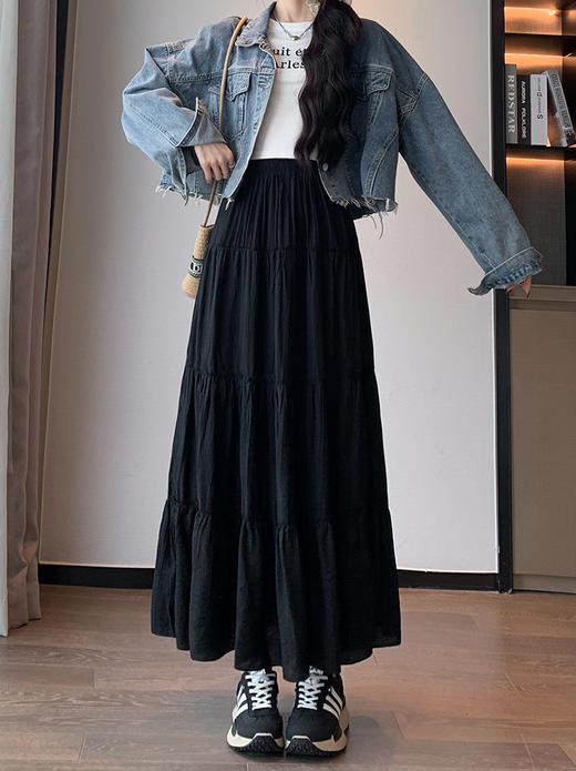 🔥🔥春夏必备仙女蛋糕裙~~时尚减龄🌸胯宽腿粗统统不见【AILISCOCO桃花褶半身裙の】上身垂坠飘逸❗不同风格都能get✔陪你一起美美出街  商品图3