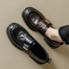 😘【2025岁愿春夏新款厚底真皮乐福鞋单鞋💥】 🔥乐福鞋我真的穿不腻！太太太百搭了 鞋子上脚特别舒适 👍走路久了也不会累脚 金属方块搭配高级又有质感～👏🏻 什么场合都能驾驭！🤩 商品缩略图3