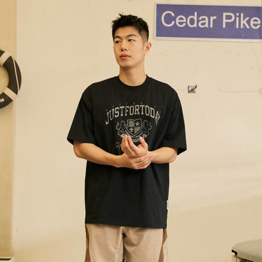 LUSHISI只为今天2.0主题速干吸湿训练篮球美式短袖复古潮情侣t恤 商品图3