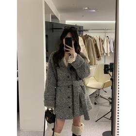 现货【苏黎世】设计师高定秋冬加厚宽松保暖时髦洋气香风毛毛外套