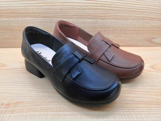 春季新款豪行真皮休闲女鞋23120168舒适中跟时尚套脚单鞋 商品图5