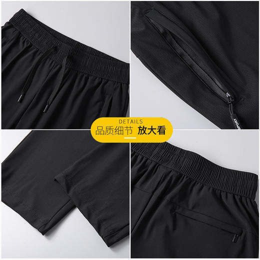 【DSF】大依优型大码冰丝裤直筒休闲运动夏季长裤弹力大号裤子加肥加大松紧腰宽松 商品图1