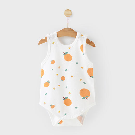 婴儿夏季纯棉无袖三角包屁衣新生儿薄款透气哈衣宝宝爬服连体衣 商品图4