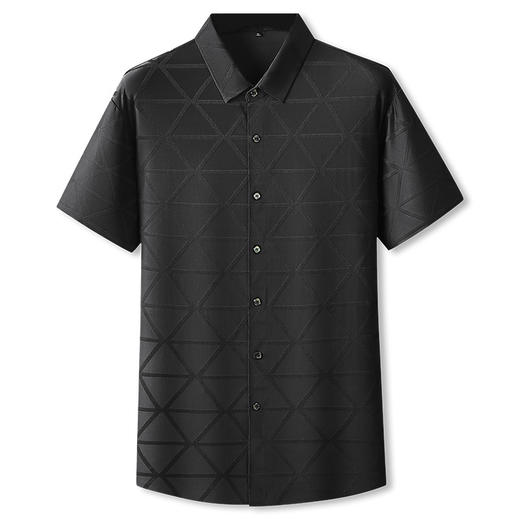 【冰丝】【DPF】大依优型大码短袖衬衫加肥加大男士冰丝凉感半袖衬衣夏季新款肥佬宽松免烫上衣 商品图4