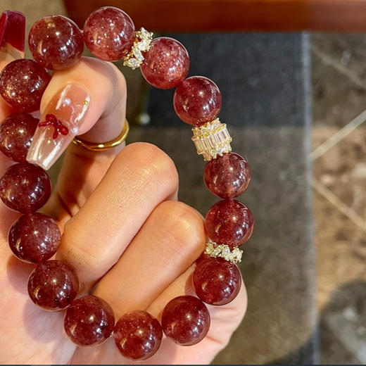 【怦然心动❗红车厘子草莓晶】天然星光鸽血，见证浪漫与神秘，水晶手串送闺蜜生日礼物小红书同款QQ 商品图3