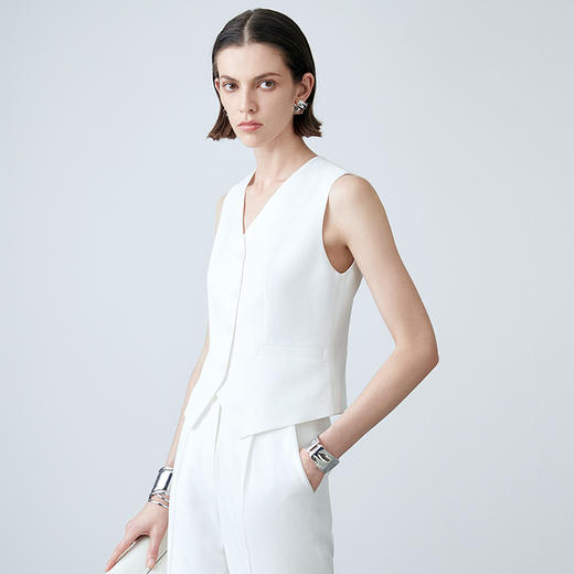 EITIE爱特爱夏季新款时尚修身时尚干练职业马甲外套7803504 商品图1