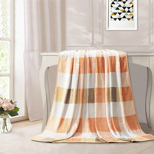 富安娜 单层法兰绒毯-甜橙时光 商品图1
