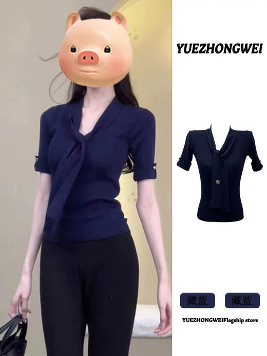 飘带冰丝短袖 商品图5