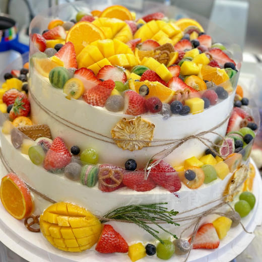 双层水果蛋糕（提前1天预定）应季水果随机搭配 商品图0