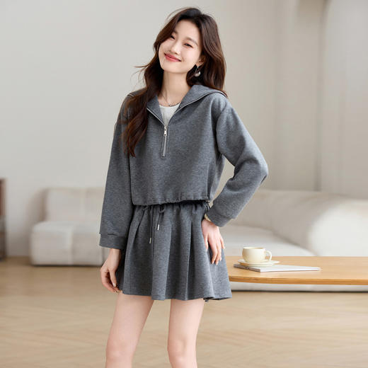 小个子连帽卫衣，百褶短裙潮三件套HR-JNFGN2501 商品图0