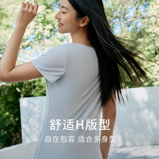 金三塔100%桑蚕丝真丝女士透气舒适T恤百搭圆领纯色打底衫薄  8YZF5B705 商品图3