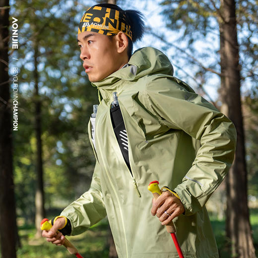 奥尼捷轻便越野跑冲锋衣跑步运动男女防风防水户外专业压胶风衣/FM5216 商品图5