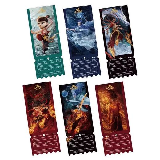 森罗万象 哪吒之魔童闹海 小尺寸亚克力镭射票 全6种 国谷 商品图0