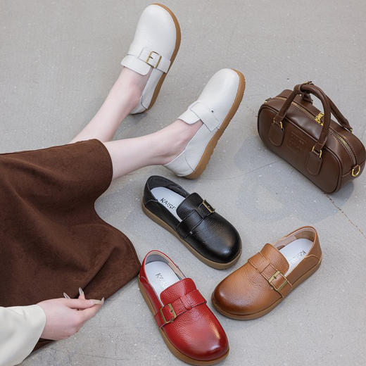 凯撒KAISER春季头层牛皮一脚蹬 懒人鞋 商品图7