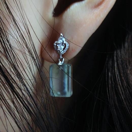 18k 镶嵌耳环（玄冰·） 商品图2