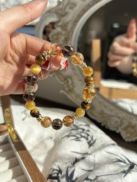 【69.9秒杀价❗高版本金霸】金霸大综合黄塔晶，招财转运多宝手串，天然金虎眼小红书同款大头姐同款招米水晶手串QQ 商品图4